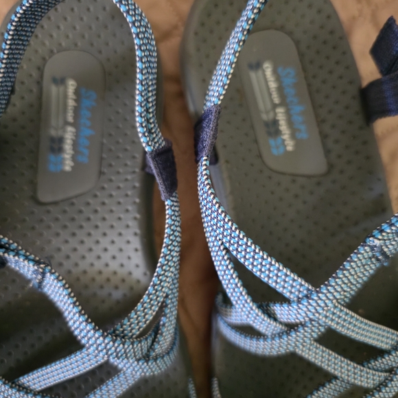 Skechers Blue Strappy Sandals - Picture 2 of 3